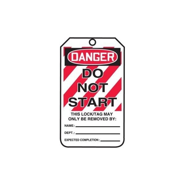 Accuform Danger, RP-Plastic, 3-7/8 in Width, 3/8 in Height, , 25 PK - MLT403LTP