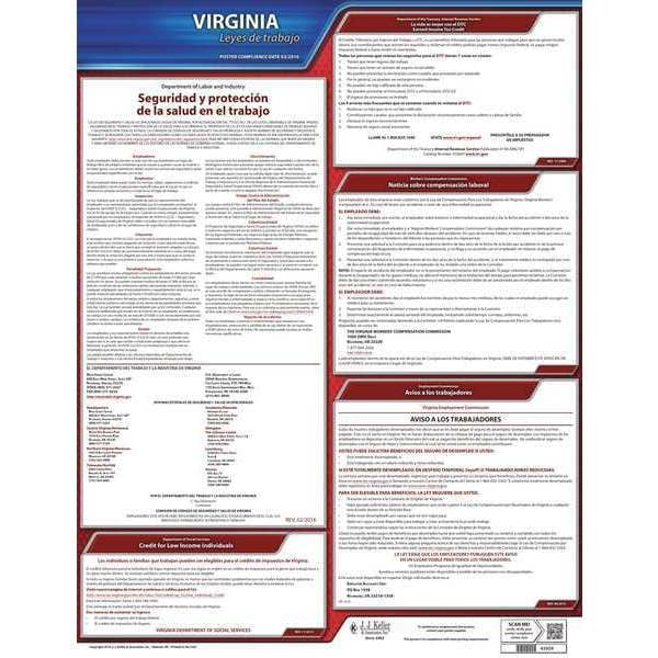 Jj Keller Labor Law Poster, State Labor Law, VA - 200-VA