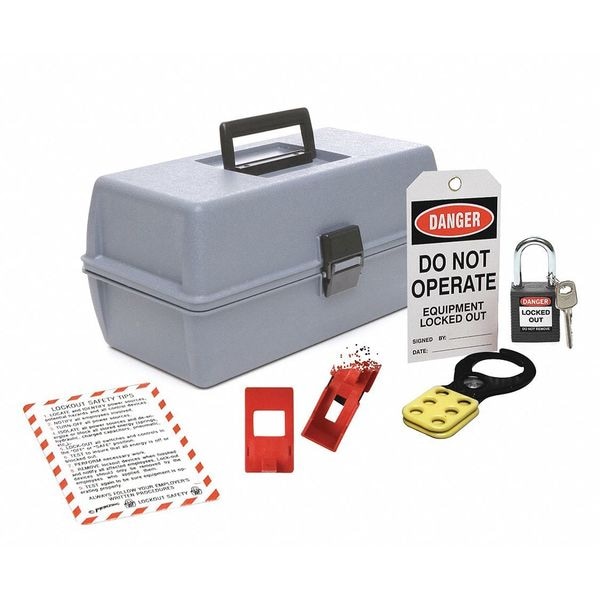 Brady Lockout Station Kit, 7-1/2" H, Gray - 134030
