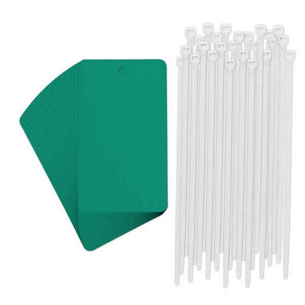 Brady Tag, Metal, 3 in Width, 5 in Height, Write On Surface: Yes , 25 PK - 56939-PK