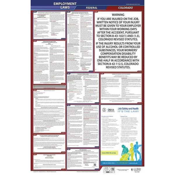 Jj Keller LaborLaw Poster, Fed/State, Colorado, Span - 300-CO