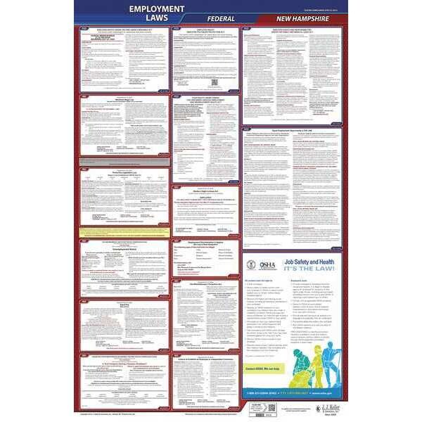 Jj Keller LaborLaw Poster, Fed/STA, NH, ENG, 26inH, 1yr - 300-NH-1