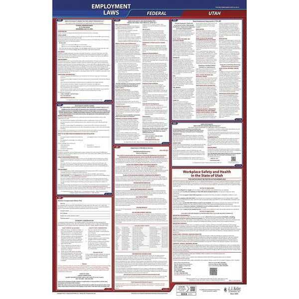 Jj Keller LaborLaw Poster, Fed/STA, UT, ENG, 40Wx26inH - 300-UT