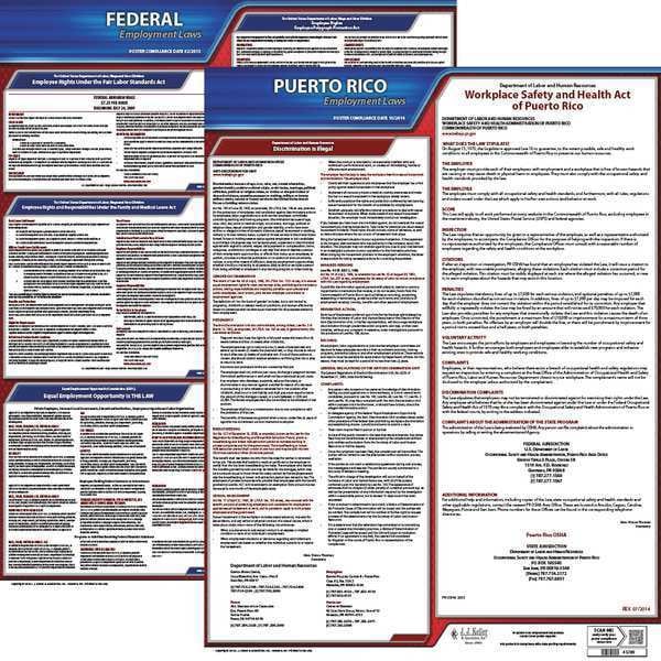 Jj Keller LaborLaw Poster, Fed/STA, PR, ENG, 20inH, 1yr - 100-PR-1