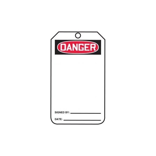 Accuform Safety Tags, DANGER Blank, 5.75in x 3.25in, HS-Laminate, 5PK - MDT260LTM