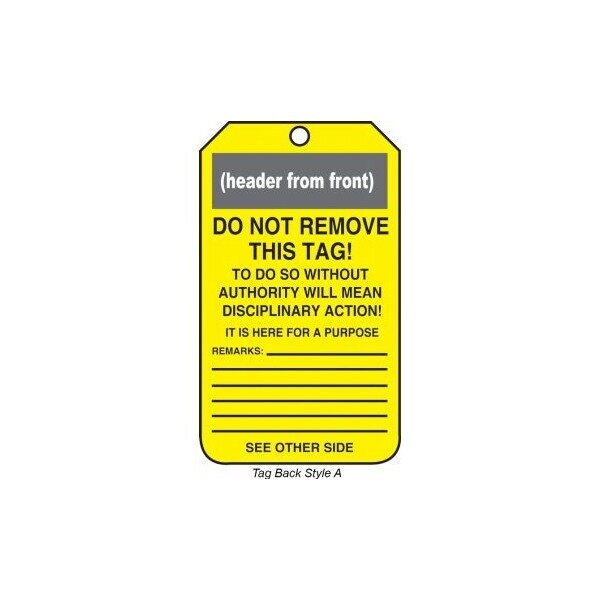 Accuform RP-Plastic, 3-1/4 in Width, 3/8 in Height, , 5 PK - MDT638PTM