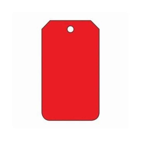 Accuform Safety Tags, BLANK RED, 5.75in x 3.25in, RP-Plastic, 25PK - MDT523PTP