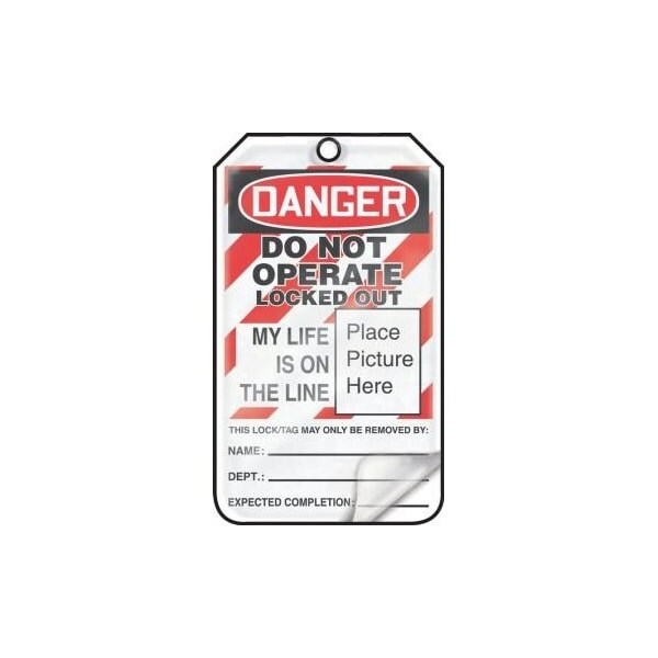 Accuform Danger, RP-Plastic, 3-1/4 in Width, 3/8 in Height, , 5 PK - MLT611LCM