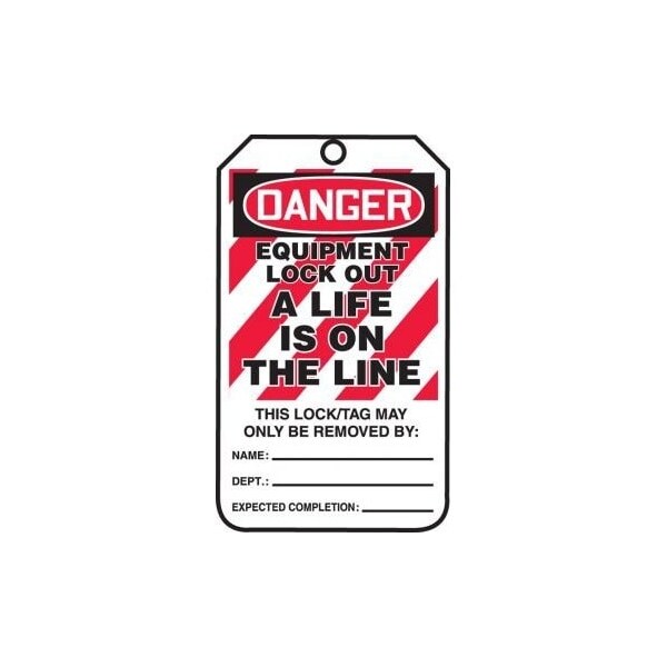 Accuform Danger, RP-Plastic, 3-1/4 in Width, 3/8 in Height, , 25 PK - MLT414CTP