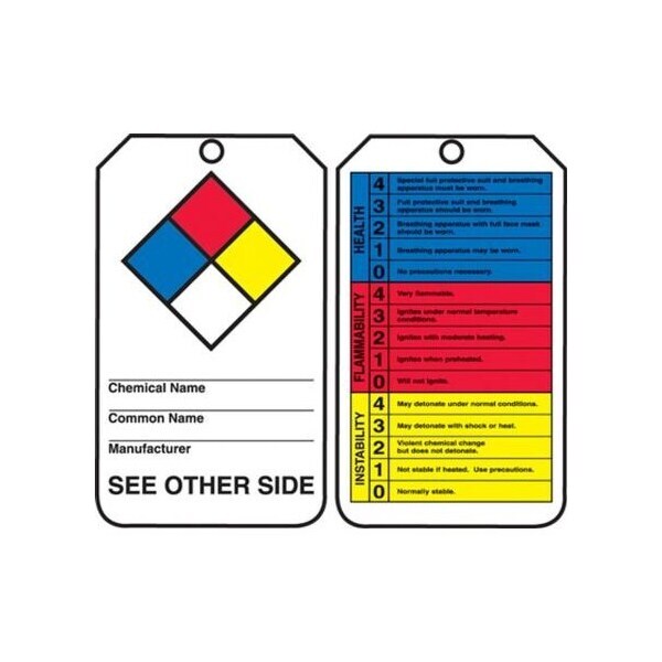 Accuform Danger, HS-Laminate, 3-1/4 in Width, 0.3 in Height, , 25 PK - THS101CTP