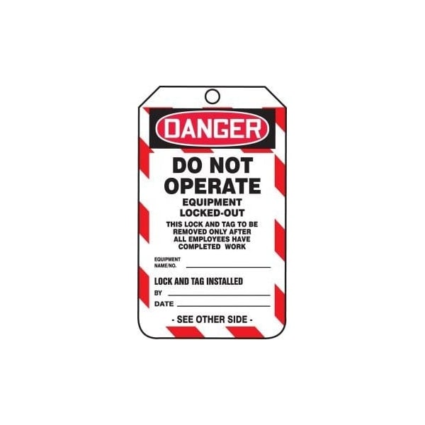 Accuform RP-Plastic, 3-1/4 in Width, 3/8 in Height, , 25 PK - MDT241CTP