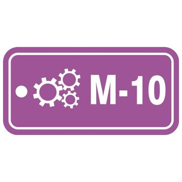Accuform Energy Source ID Tag, M-10, 1.5inx3in, Adhesive Dura-Poly, 5PK - TDF610XVM
