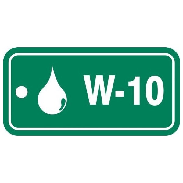 Accuform Energy Source ID Tag, W-10, 1.5inx3in, Adhesive Dura-Poly, 5PK - TDF910XVM