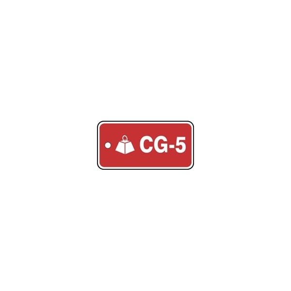 Accuform Energy Source ID Tag, CG-5, 1.5inx3in, Adhesive Dura-Poly, 5PK - TDF105XVM