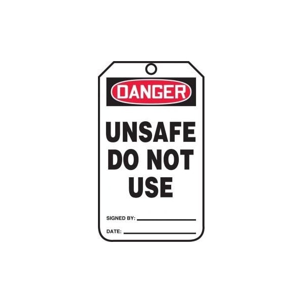 Accuform Danger, RP-Plastic, 3-1/4 in Width, 3/8 in Height, , 25 PK - MDT295CTP
