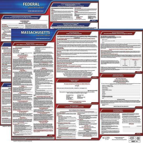 Jj Keller Labor Law Poster, Fed/STA, MA, SP, 20inH, 1yr - 200-MA-1