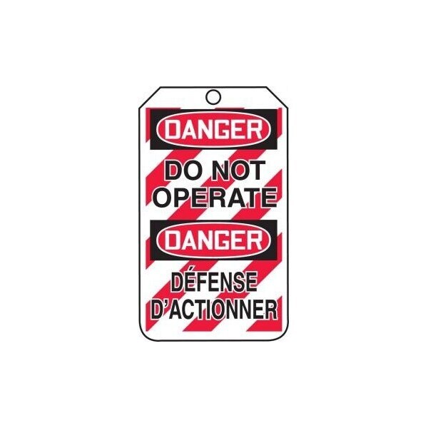 Accuform Danger, PF-Cardstock, 3-1/4 in Width, 1/4 in Height, , 5 PK - TMF212PTM