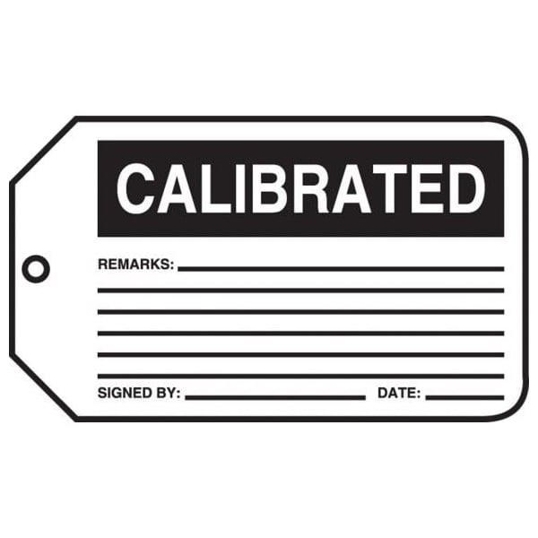 Accuform Safety Tags, CALIBRATED, 5.75in x 3.25in, RP-Plastic, 5PK - MMT310PTM