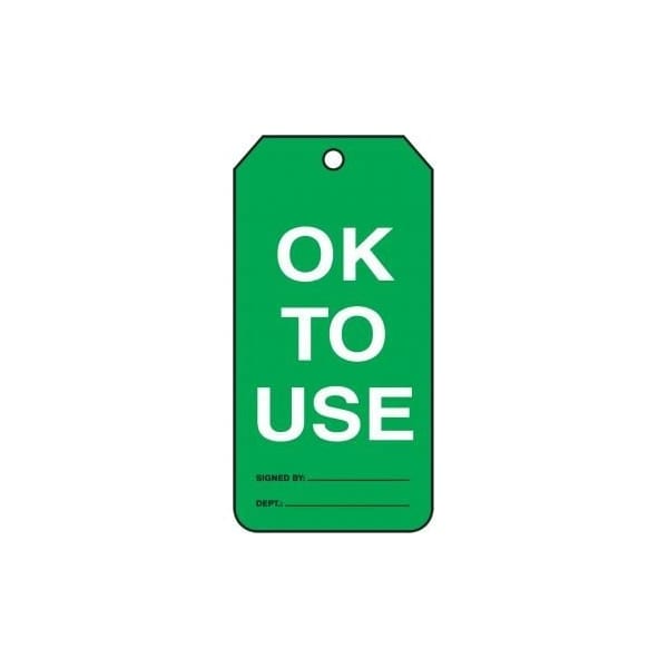 Accuform Caution, RP-Plastic, 3-1/4 in Width, 0.075 in Height, , 25 PK - TRM108CTP
