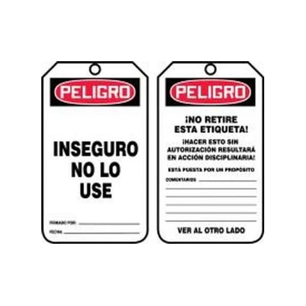 Accuform PF-Cardstock, 3-1/4 in Width, 1/4 in Height, , 25 PK - SHMDT126CTP