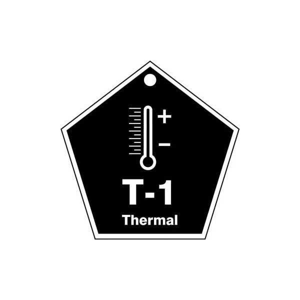 Accuform Energy Source ID Tag, T-1 THERMAL, 2.5in x 2.5in, Adhesive Dura-Poly, 5PK - TDK801XVM