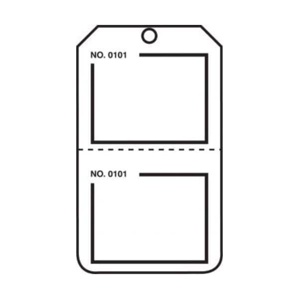 Accuform Safety Tags, Blank, Numbered, Perforated, White, 5.75in x 3.25in, PF-Cardstock, 25PK - TPP226CTP