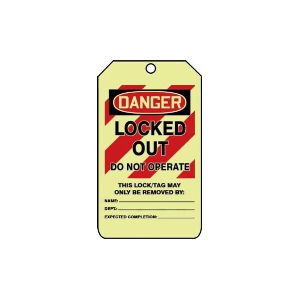 Accuform Danger, RP-Plastic, 3-1/4 in Width, 3/8 in Height, , 10 PK - TAW204