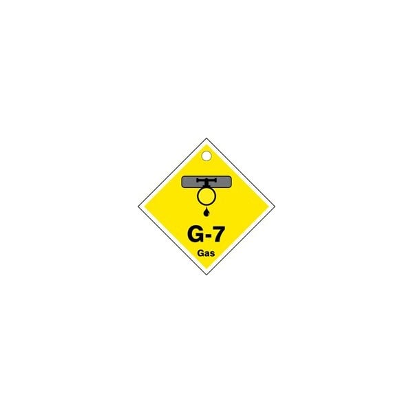 Accuform Energy Source ID Tag, G-7 GAS, 2.5in x 2.5in, Plastic, 5PK - TDK407VPM