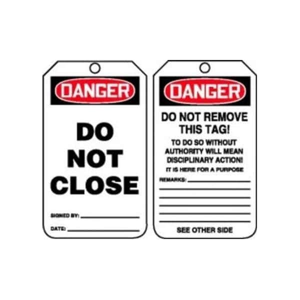 Accuform Danger, RP-Plastic, 3-1/4 in Width, 0.075 in Height, , 25 PK - MDT120LPP