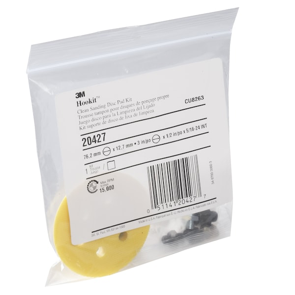 3M Disc Pad Kit, 3" x 1/2", 5/16-24 Int - 60440127995