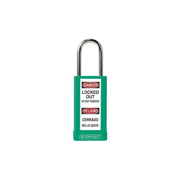 Accuform STOPOUT PLASTIC BODY ALUMINUM KDL884GN - KDL884GN