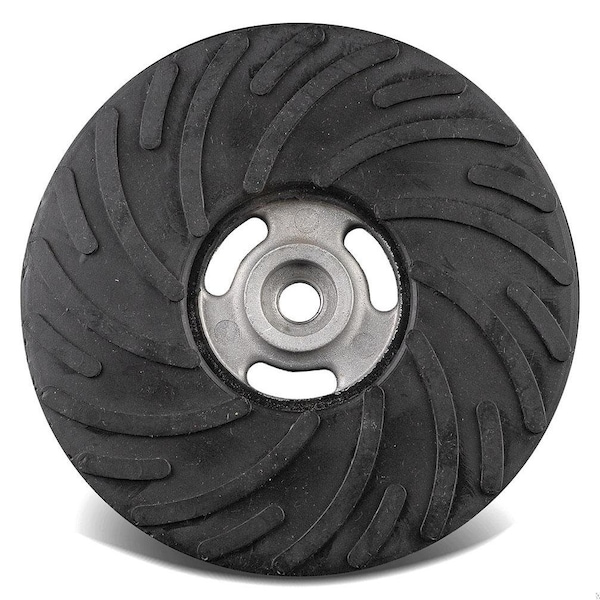 Cgw Abrasives Medium Smooth Bore Spiral Pattern Backup Pad, 5 in Dia Pad - 49519