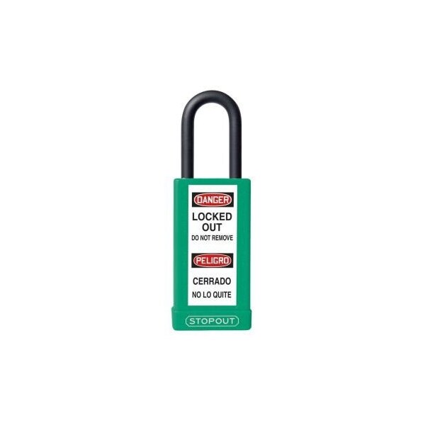 Accuform STOPOUT PLASTIC BODY ALUMINUM KDL738GN - KDL738GN