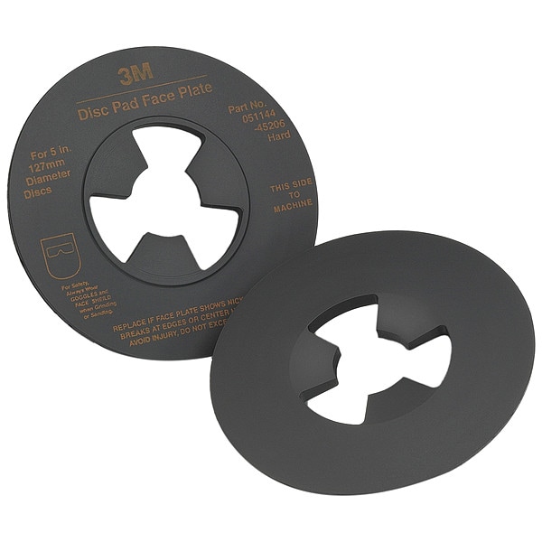 3M Disc Pad Face Plate, 4-1/2 in D, Hard - 14270