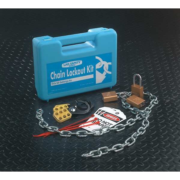Brady Portable Lockout Kit, Filled, Valve, 14 - LK041R-BLUE