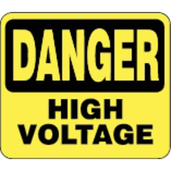 Lawrence Metal Acrylic Sign, Yellow, Danger High Voltage - SG9-35-1114-250-H