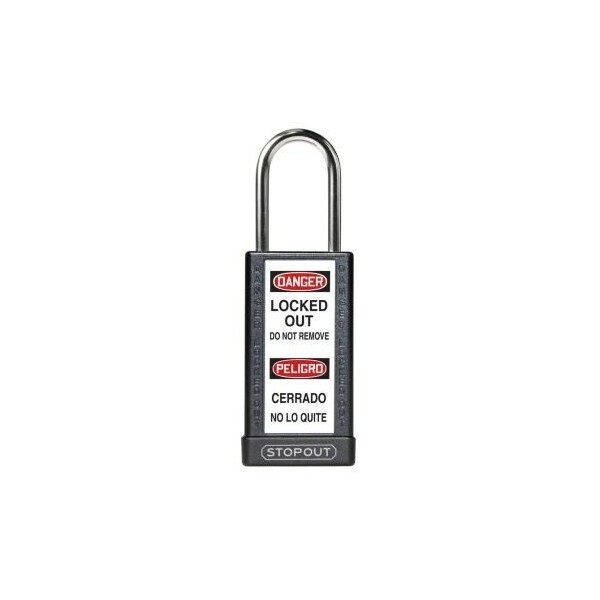 Accuform STOPOUT PLASTIC BODY ALUMINUM KDL895BK - KDL895BK