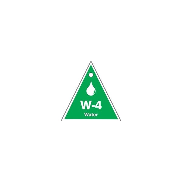 Accuform Energy Source ID Tag, W-4 WATER, 2.5in x 2.5in, Plastic, 5PK - TDK904VPM
