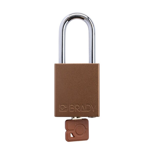 Brady Velocity Lockout Padlocks Aluminum 1.5in Shackle Clearance KD Brown - SDAL-BRN-38ST-KD