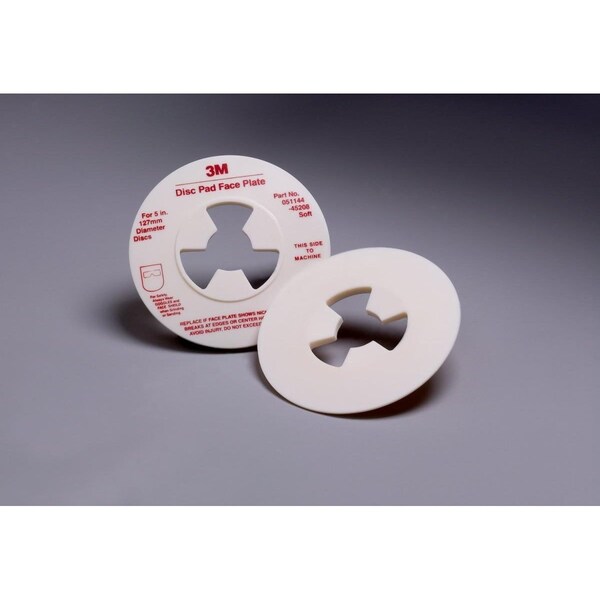 3M DISC PAD FACE PLATE, 5IN, SOFT WHITE - 7000120521