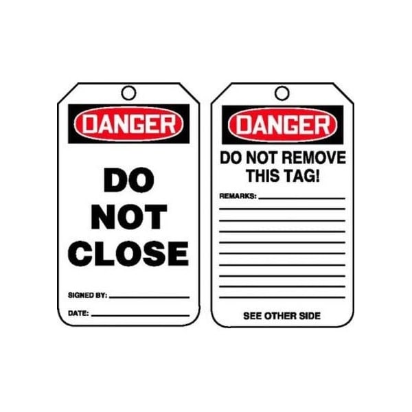 Accuform Danger, RP-Plastic, 3-1/4 in Width, 3/8 in Height, , 25 PK - MDT199LCP
