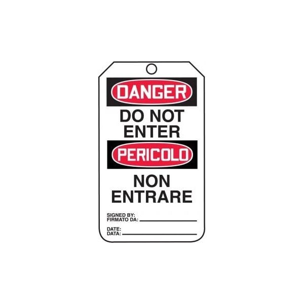 Accuform Danger, RP-Plastic, 3-1/4 in Width, 0.075 in Height, , 5 PK - TMT151PTM