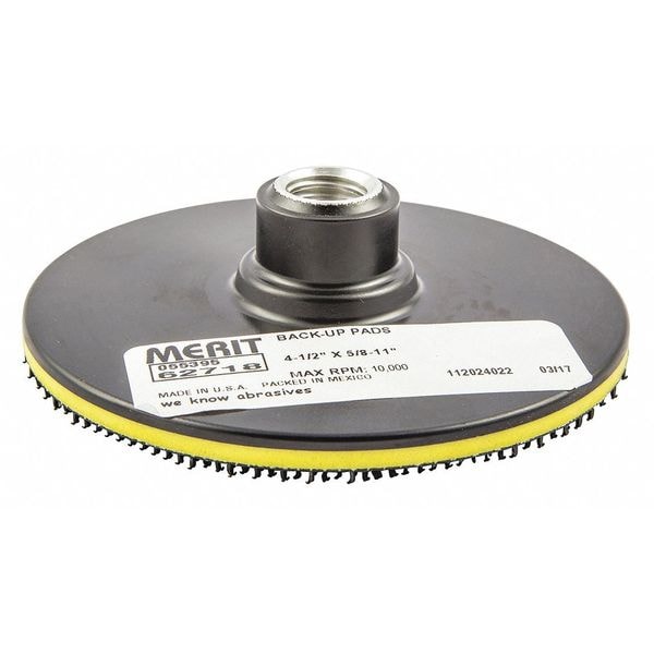 Zoro Select Backup Pad, 4-1/2" dia., 10,000 Max. RPM - 05539562718