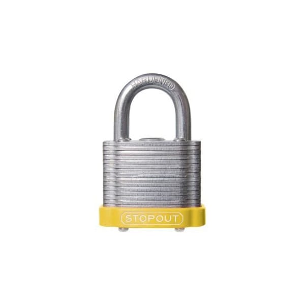 Accuform STOPOUT LAMINATED STEEL PADLOCKS KDL916YL - KDL916YL