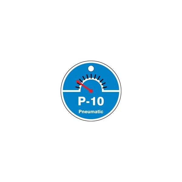 Accuform Energy Source ID Tag, P-10 PNEUMATIC, 2.5in x 2.5in, Adhesive Dura-Poly, 5PK - TDK710XVM