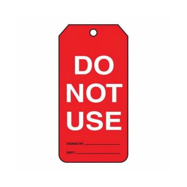 Accuform Danger, RP-Plastic, 3-1/4 in Width, 0.075 in Height, , 25 PK - TRM109CTP