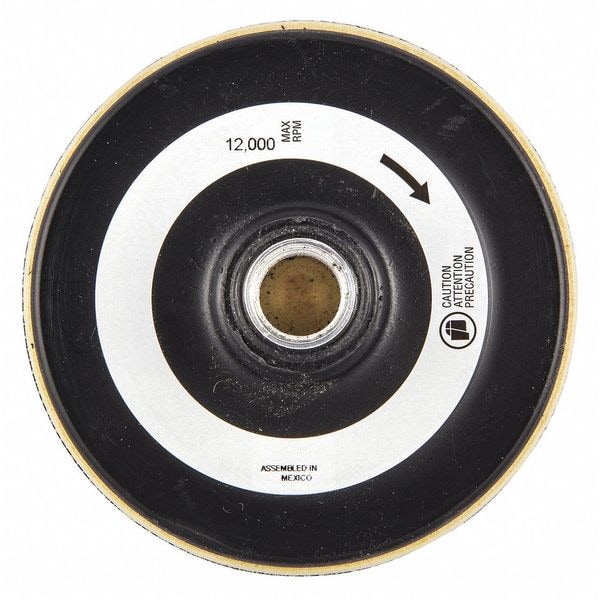 Zoro Select Disc Backup Pad, 5" dia., 10,000 Max. RPM - 08834168967
