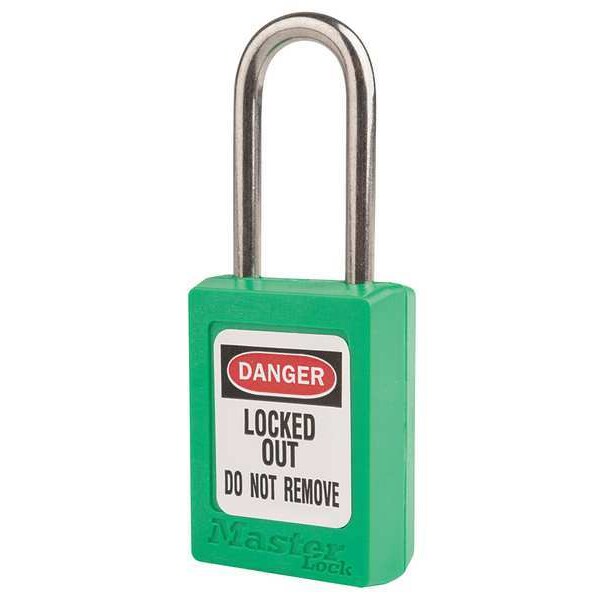 Master Lock Lockout Padlock, KA, Green, 1-13/16"H, PK12 - S31KAS12GRN