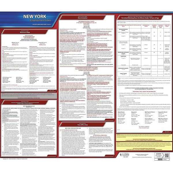 Jj Keller Labor Law Poster, State Labor Law, NY - 100-NY