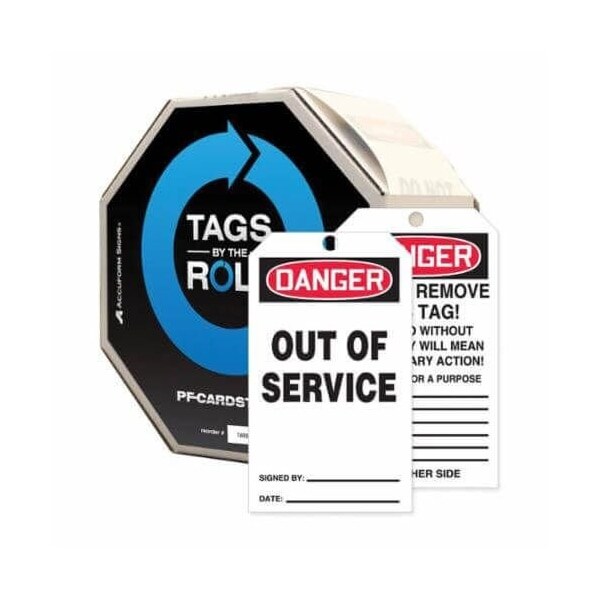 Nmc Danger Out Of Order Ez Pull Tag, Danger, PF-Cardstock, 6-5/8 in Width, 3-5/8 in Height - TAR118
